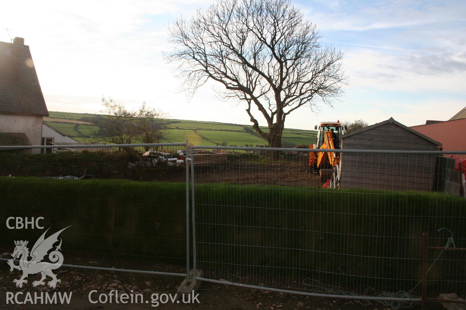 Photograph from an archaeological watching brief for Pencerrig, Mathry.  Prepared by Peter Crane of Cambria Archaeology, Report No. 2007/91, project record No. 63300, dated December 2007.