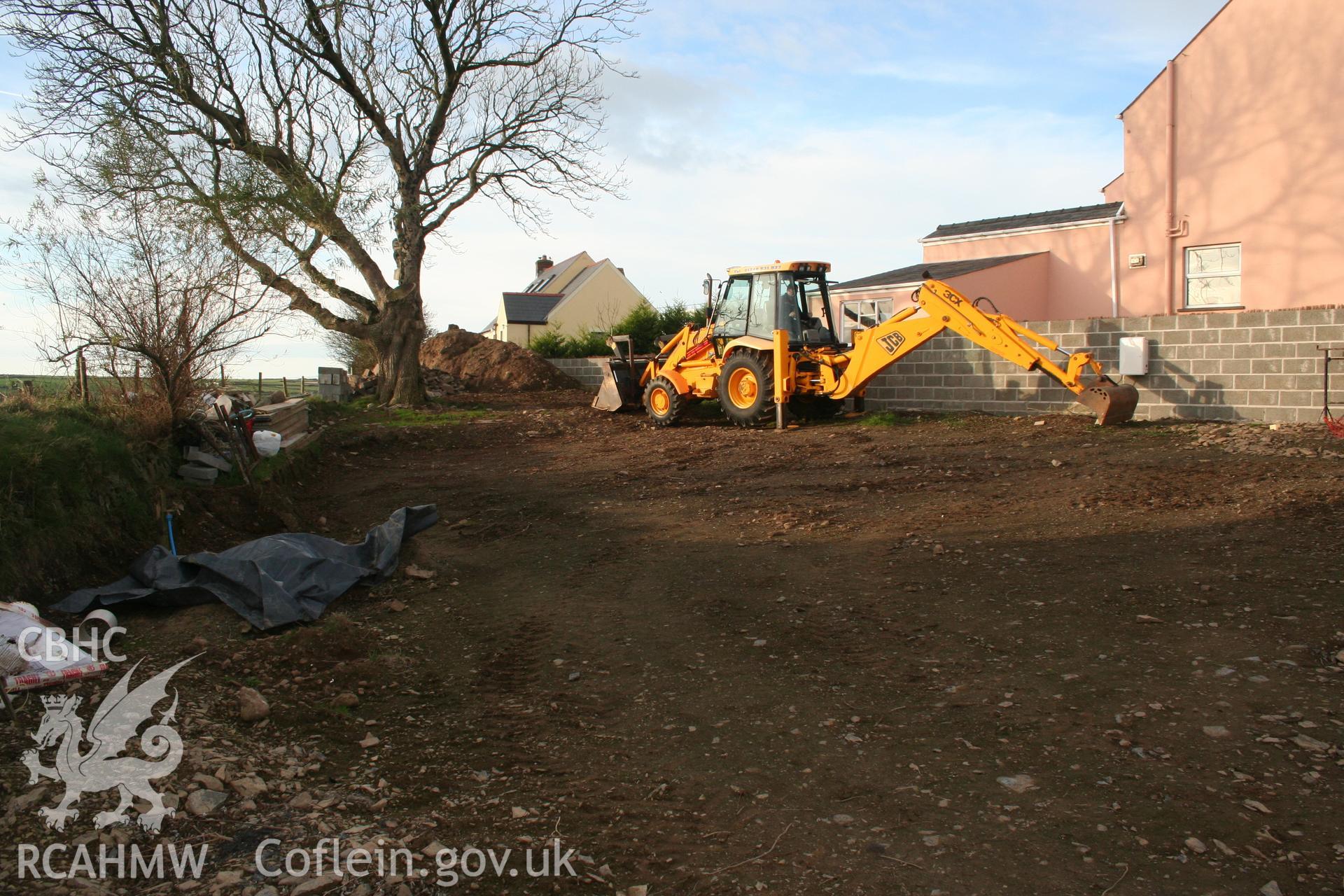 Photograph from an archaeological watching brief for Pencerrig, Mathry.  Prepared by Peter Crane of Cambria Archaeology, Report No. 2007/91, project record No. 63300, dated December 2007.