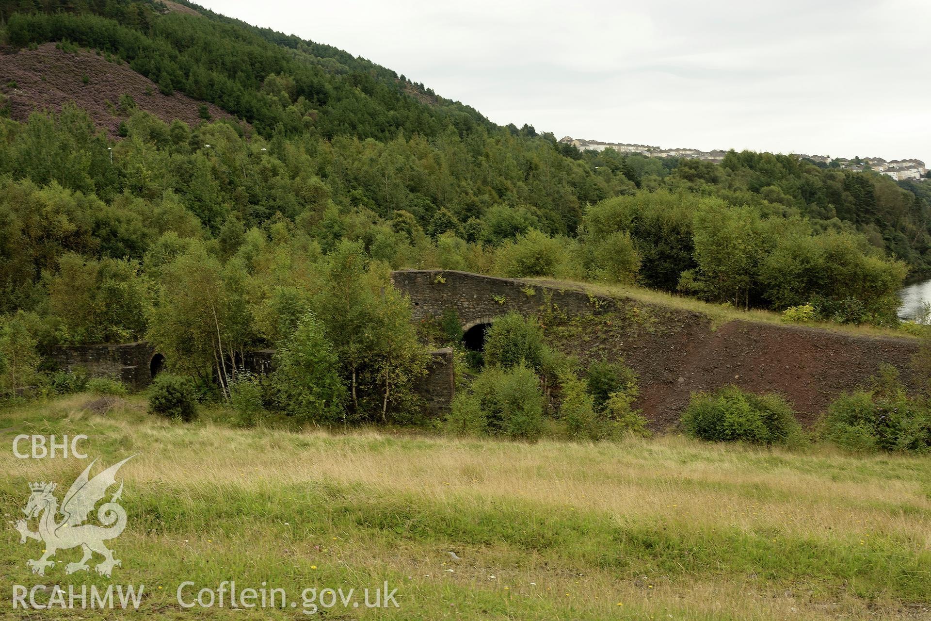 View of the flue and incline at WR taken from the base of the tump