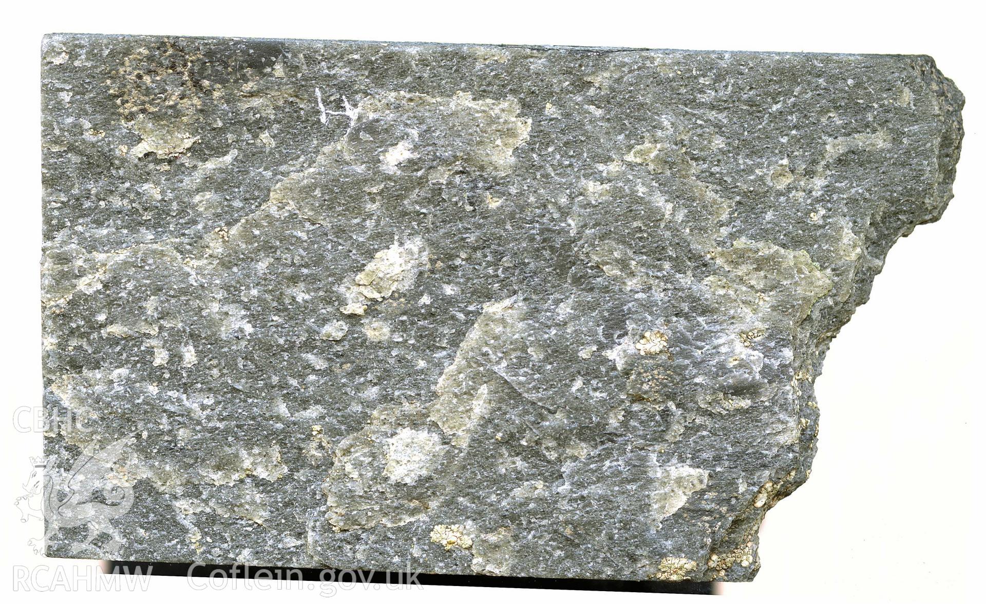 Partly finished Penrhiw hone stone taken by David Howarth undated