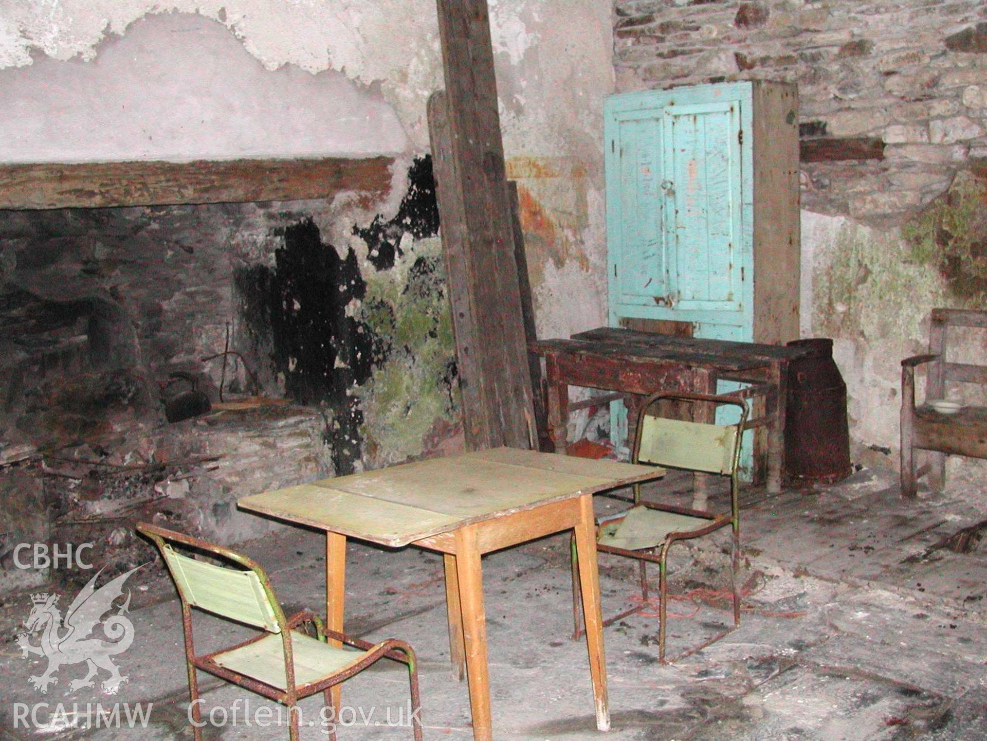 Interior view of Cefn Garw, Ysbyty Ifan taken by David Howarth, August 2009