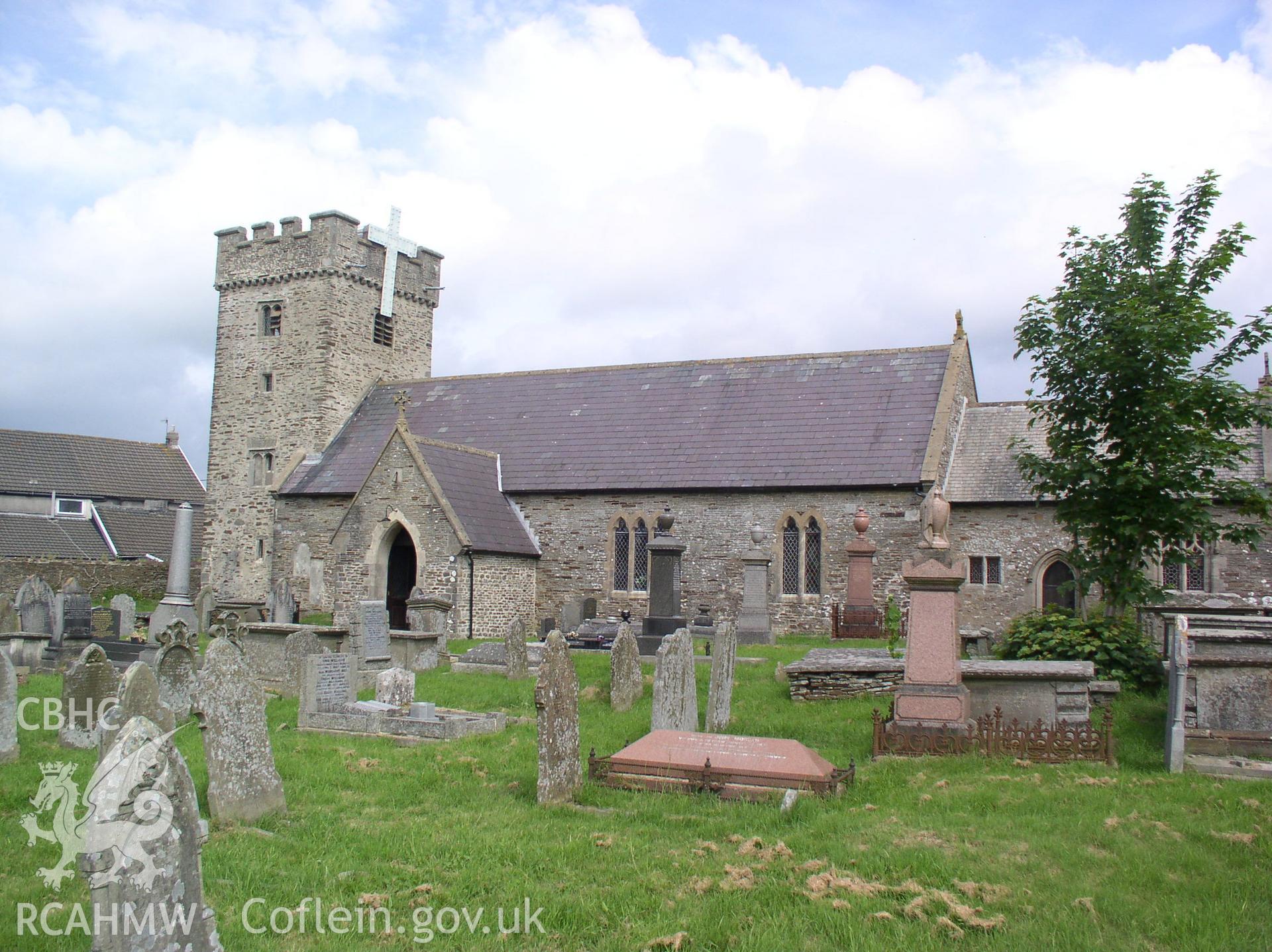 Colour digital photograph showing the exterior of St Tyfodwg Church, Llandyfodwg; Glamorgan.
