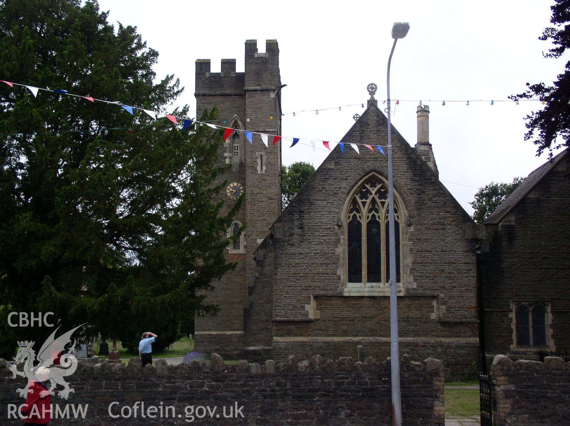 Colour digital photograph showing the exterior of St. Mary's Church, Whitchurch; Cardiff.