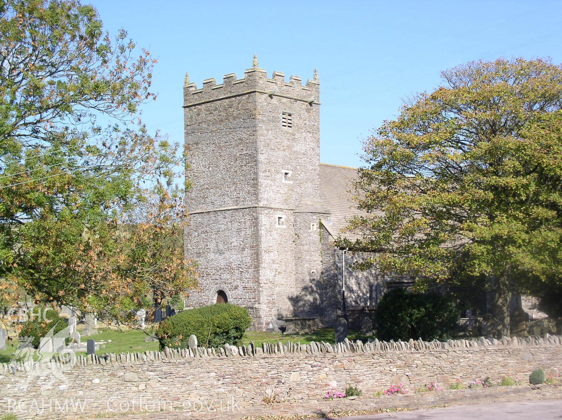 Colour digital photograph showing the exterior of St. Ilan's Church, Eglwysilan; Glamorgan.