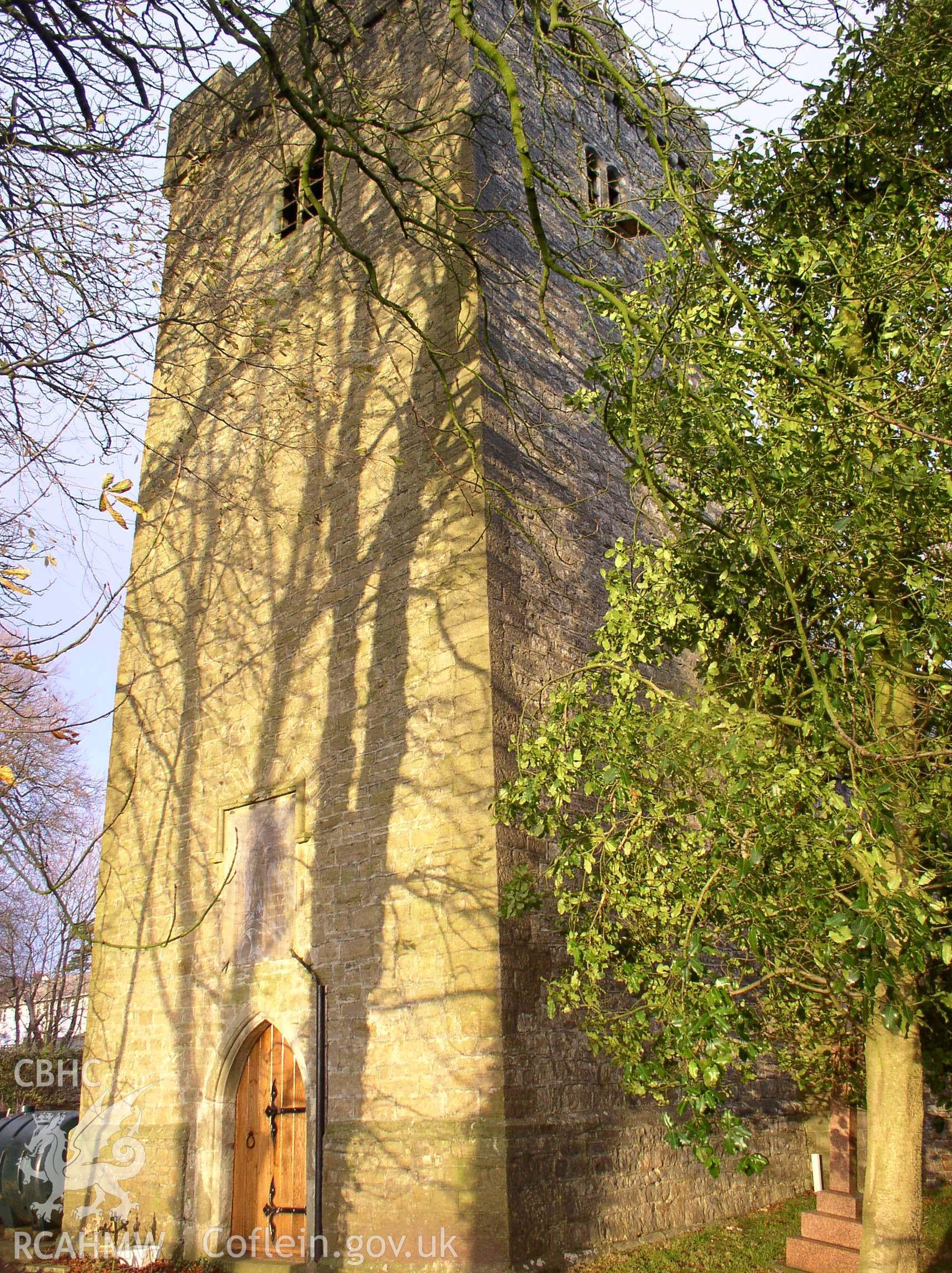 Colour digital photograph showing the exterior of St. Mary's Church, Bonvilston; Glamorgan.