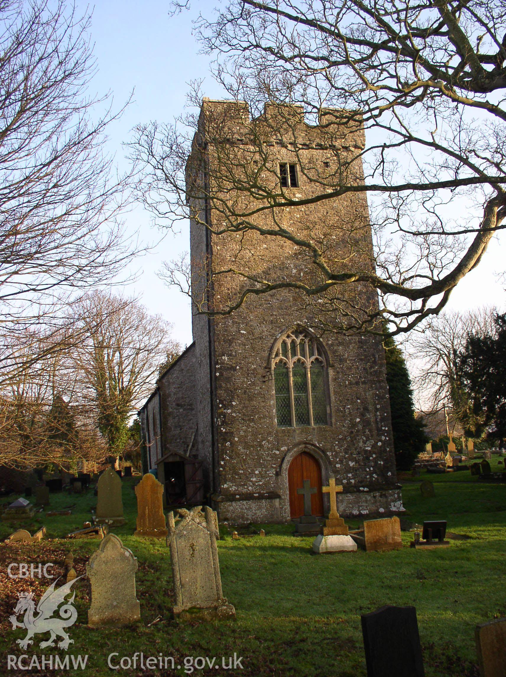 Colour digital photograph showing the exterior of St Mary's Church, Penmark; Glamorgan.