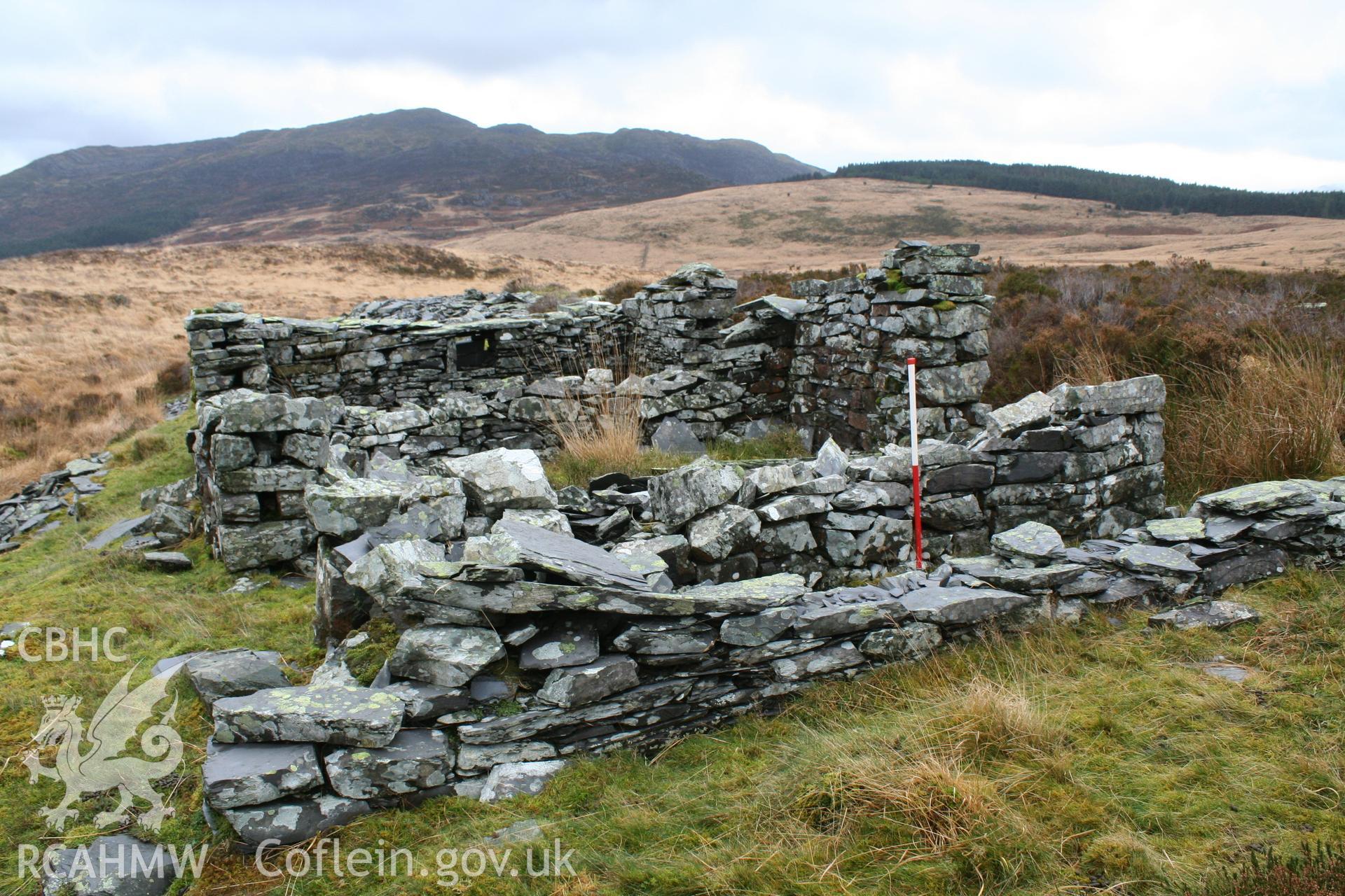 Slate Miners Building, looking south-east