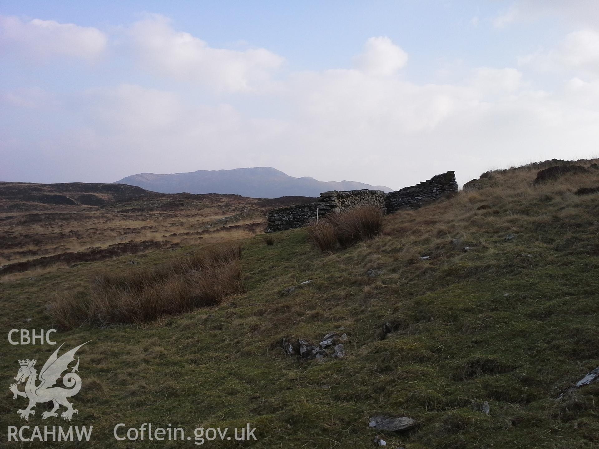 Sheep shelter, looking south