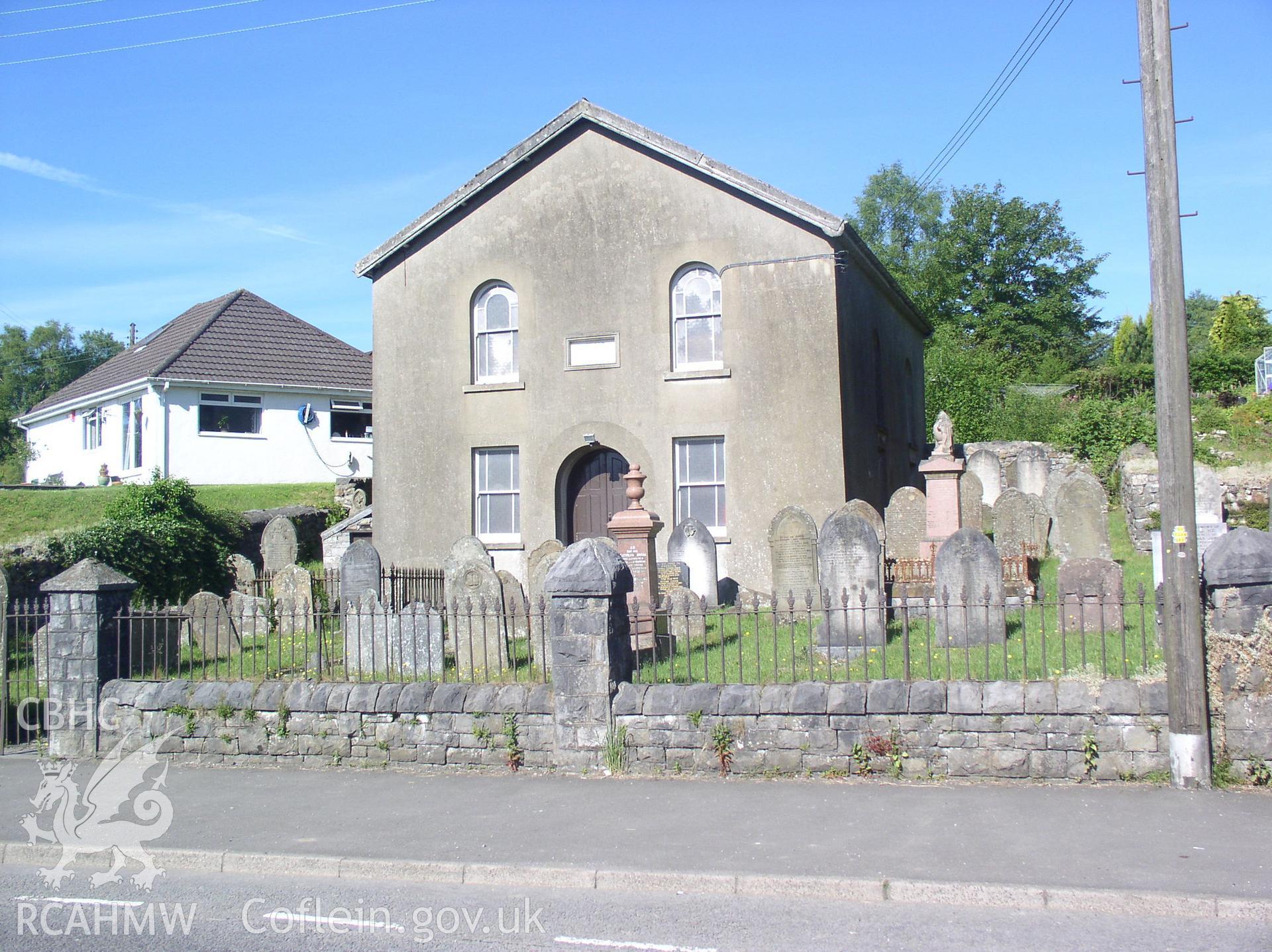 Colour digital photograph showing the exterior of Siloam Chapel, Penderyn; Glamorgan.